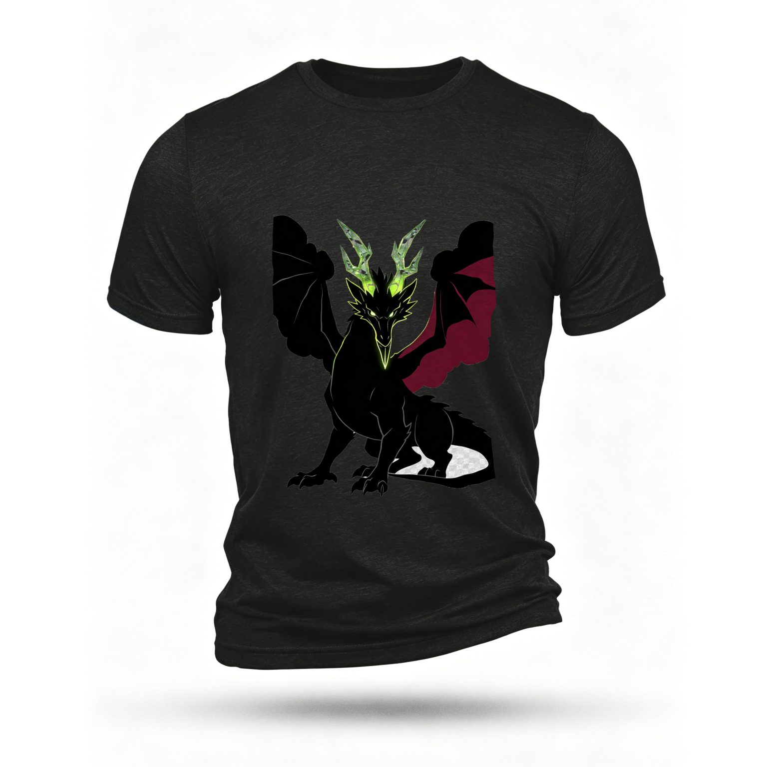 Black T-shirt, front print