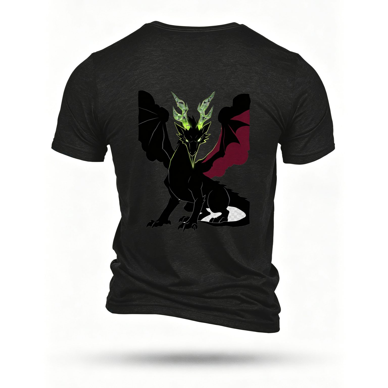 Black T-shirt, back print