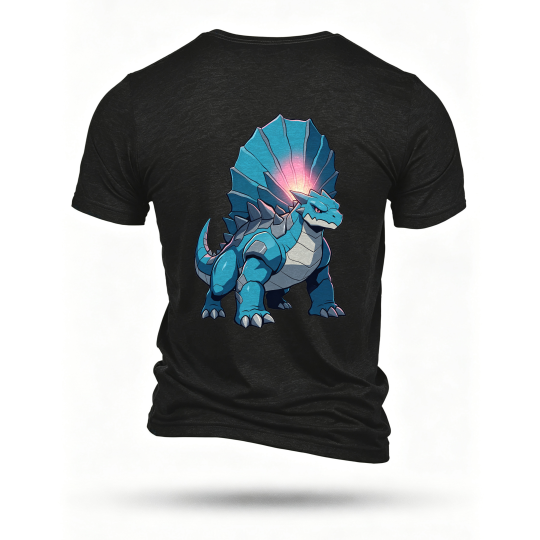 Black T-shirt, back print