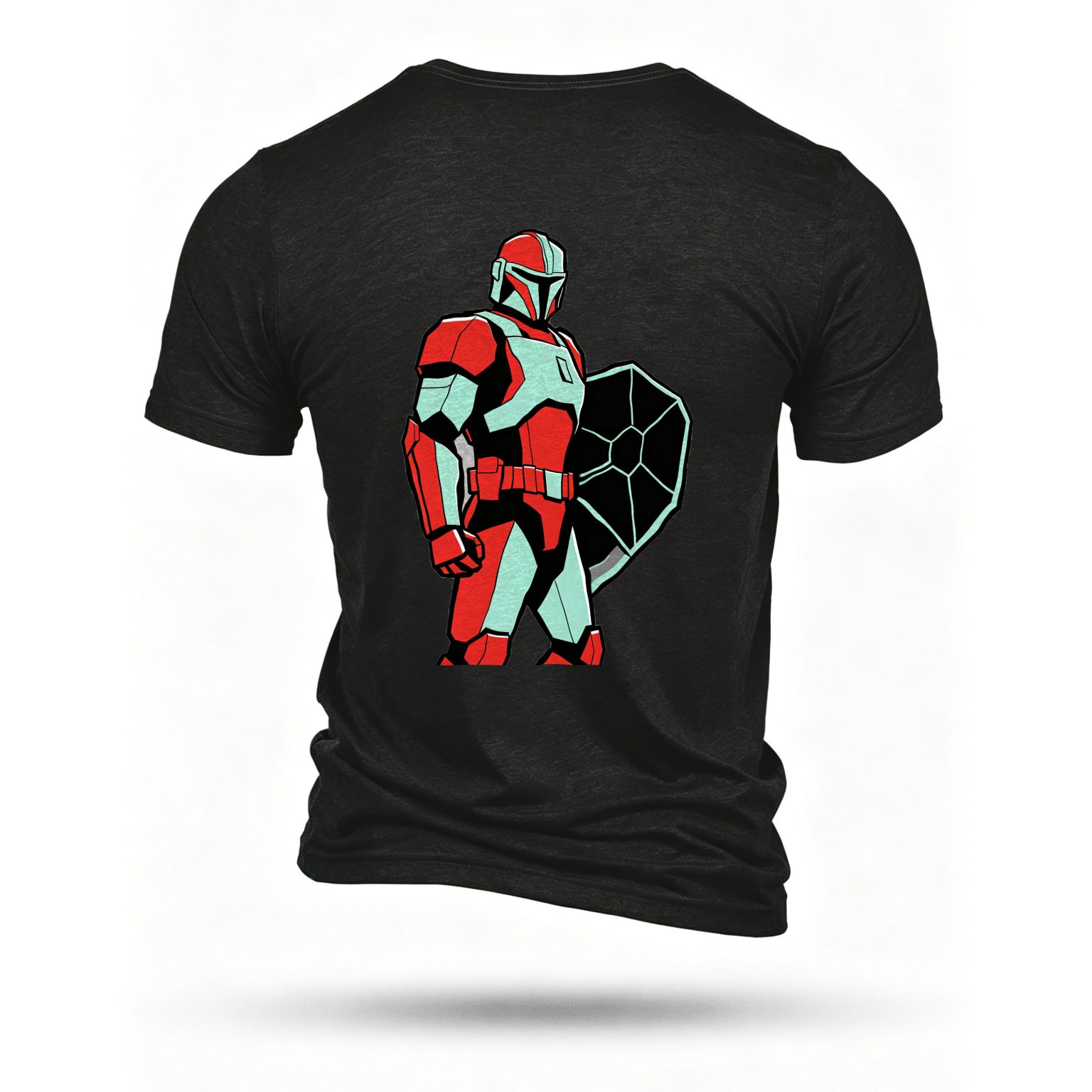 Black T-shirt, back print