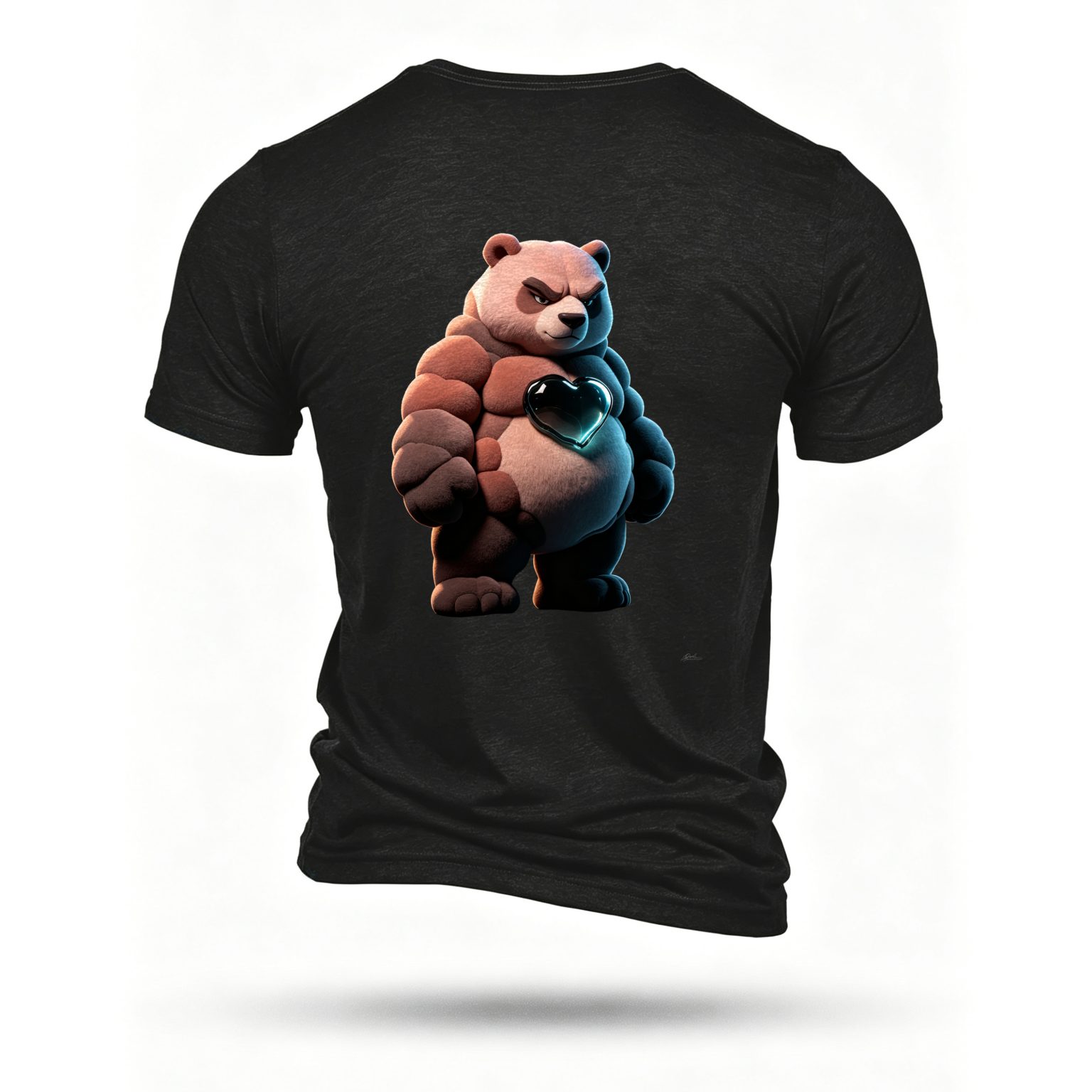 Black T-shirt, back print