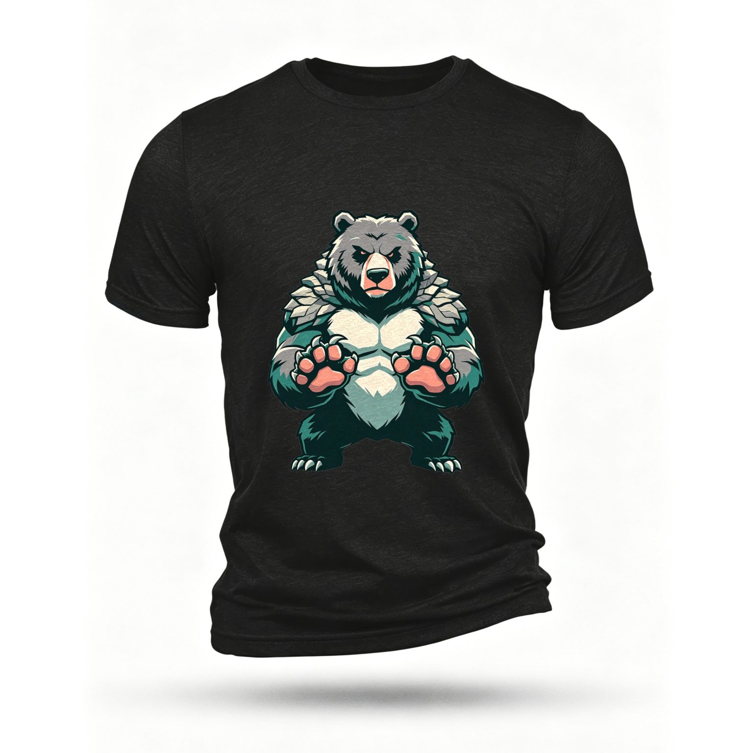 Black T-shirt, front print
