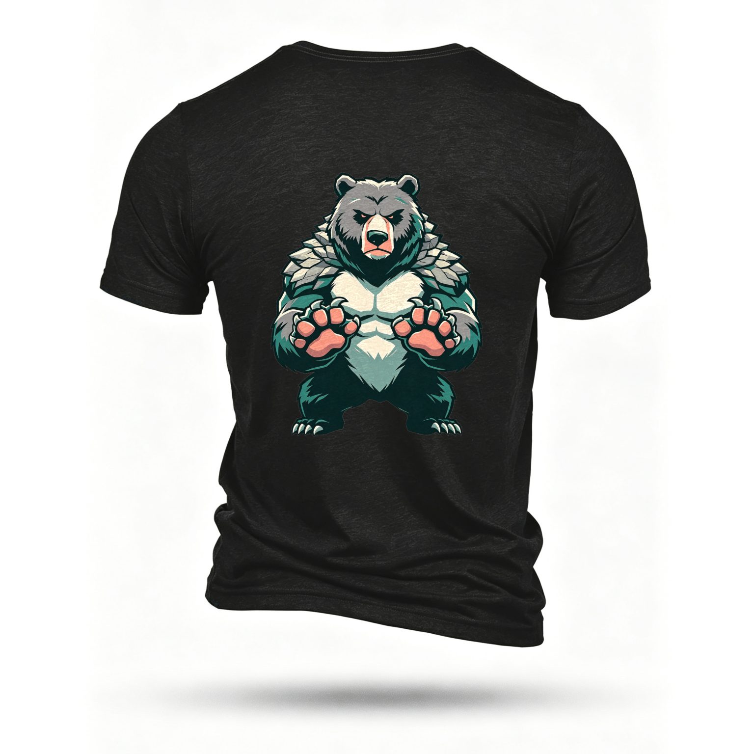Black T-shirt, back print