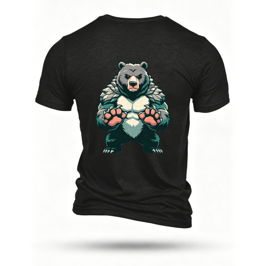 Black T-shirt, back print
