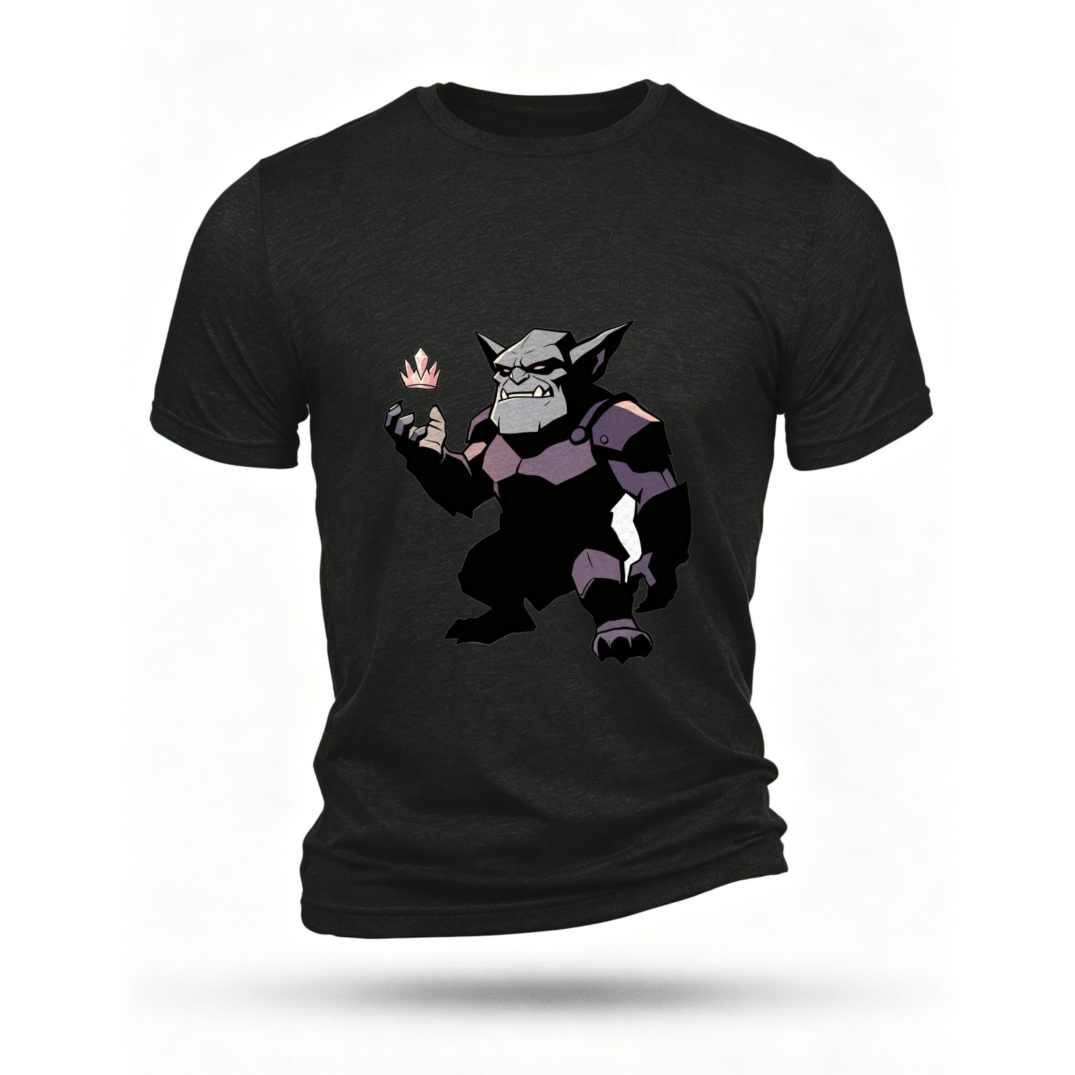 Black T-shirt, front print