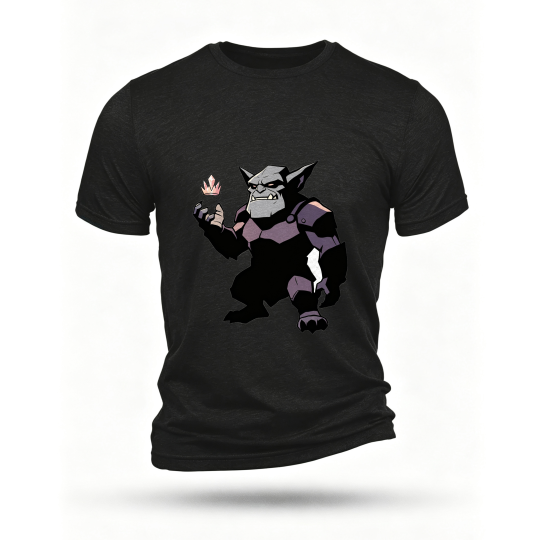 Black T-shirt, front print