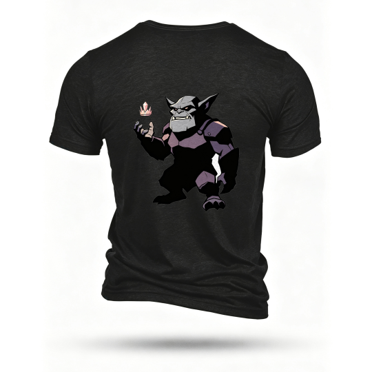 Black T-shirt, back print