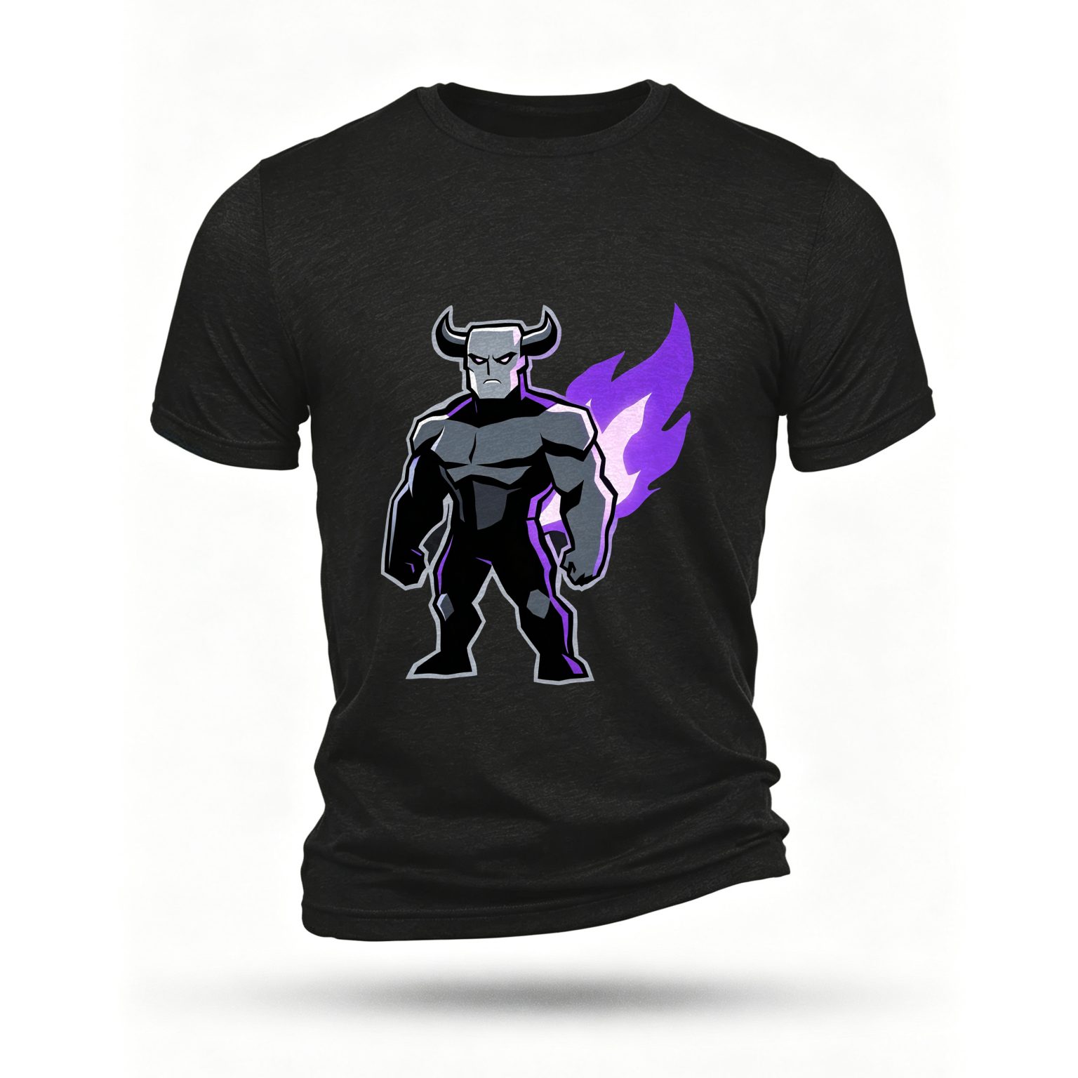 Black T-shirt, front print