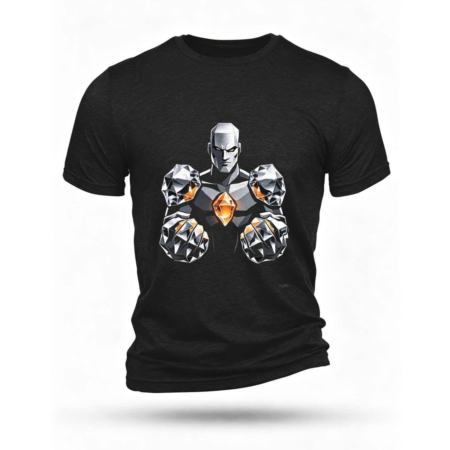Black T-shirt, front print