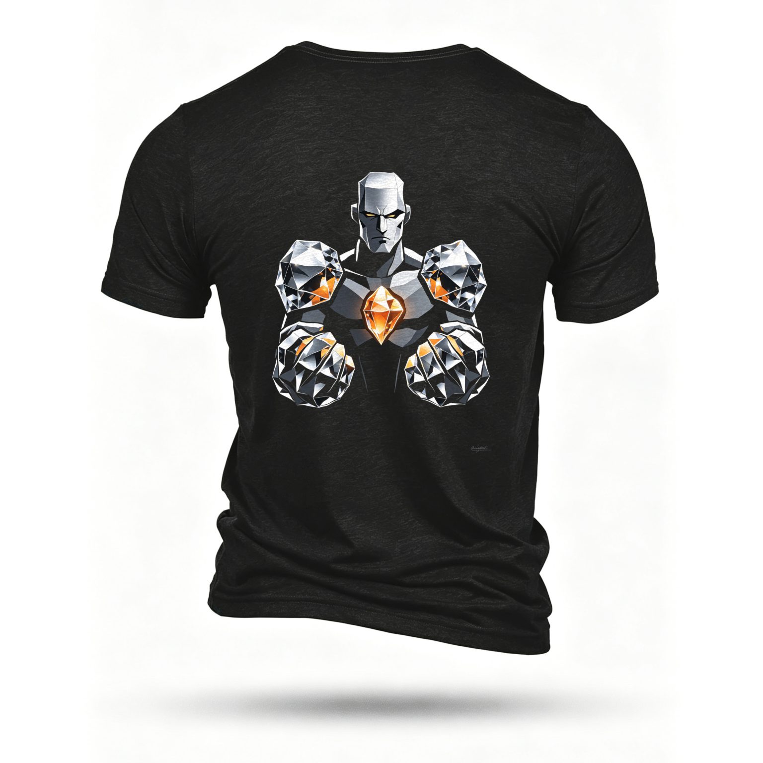 Black T-shirt, back print