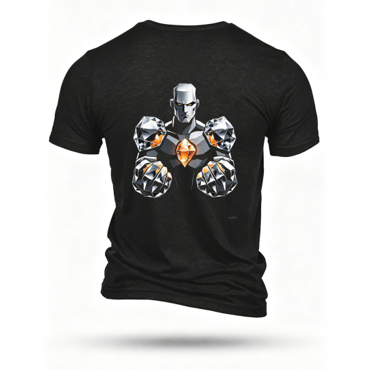 Black T-shirt, back print
