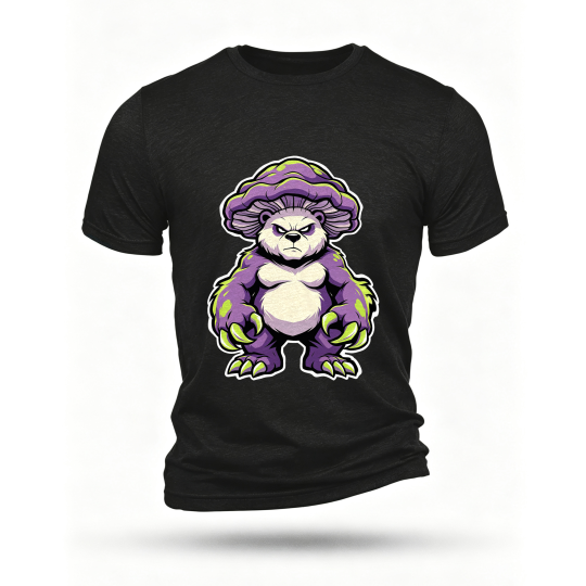 Black T-shirt, front print