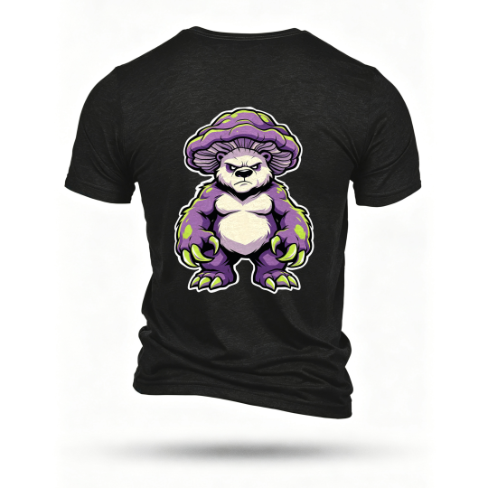 Black T-shirt, back print