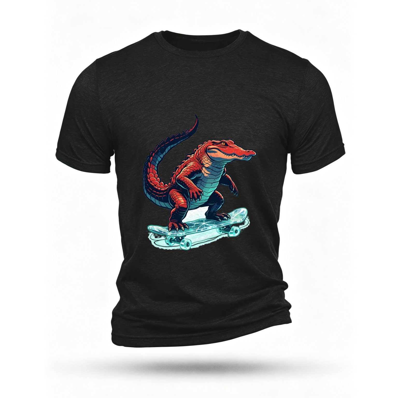 Black T-shirt, front print