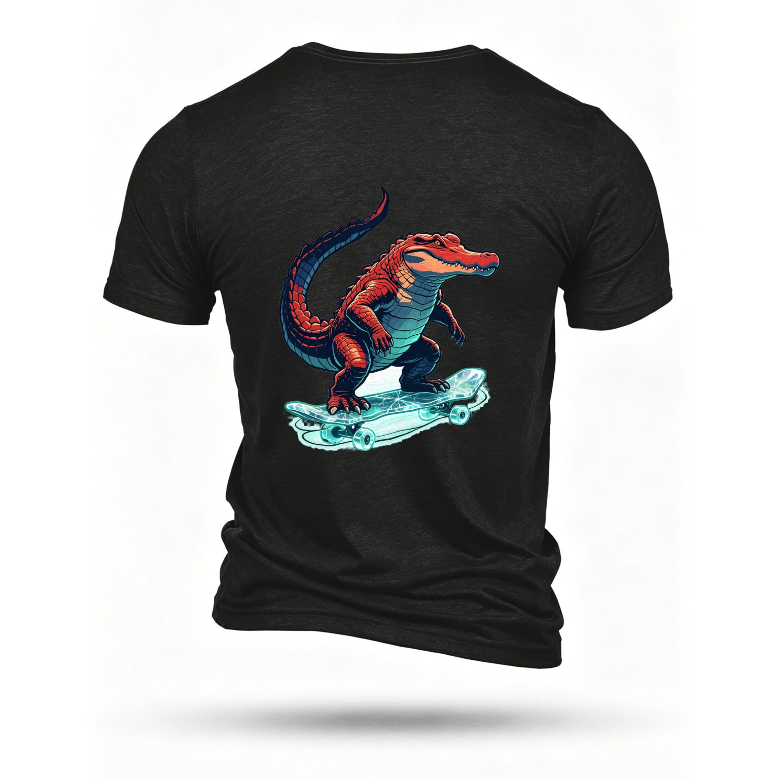 Black T-shirt, back print