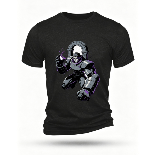 Black T-shirt, front print