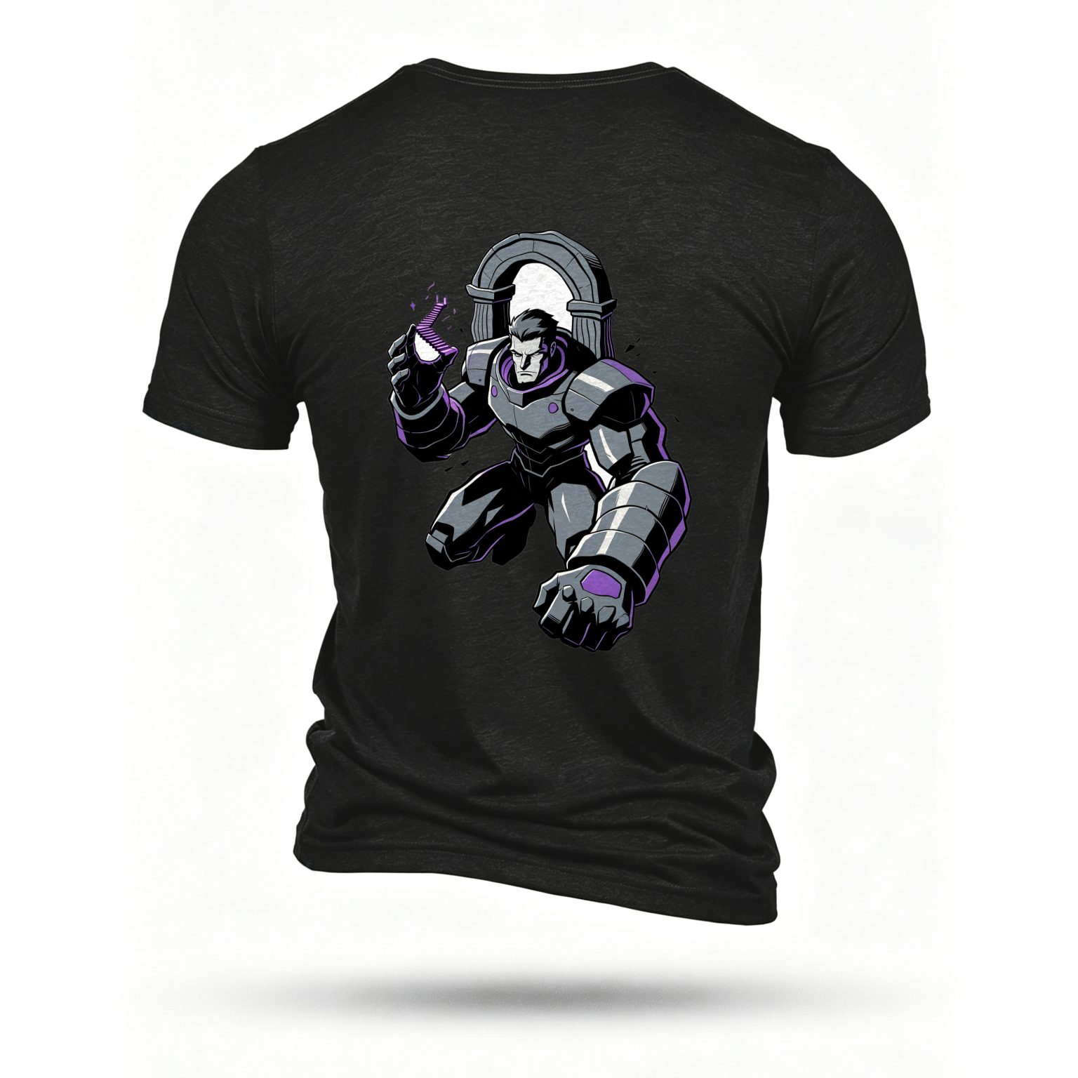 Black T-shirt, back print