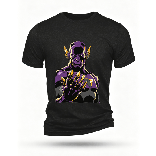 Black T-shirt, front print