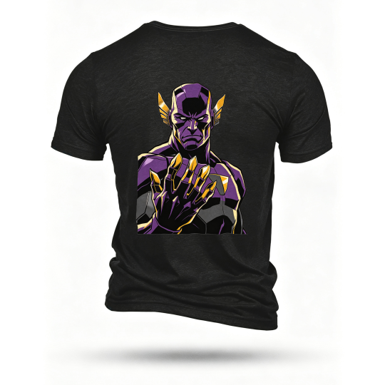 Black T-shirt, back print