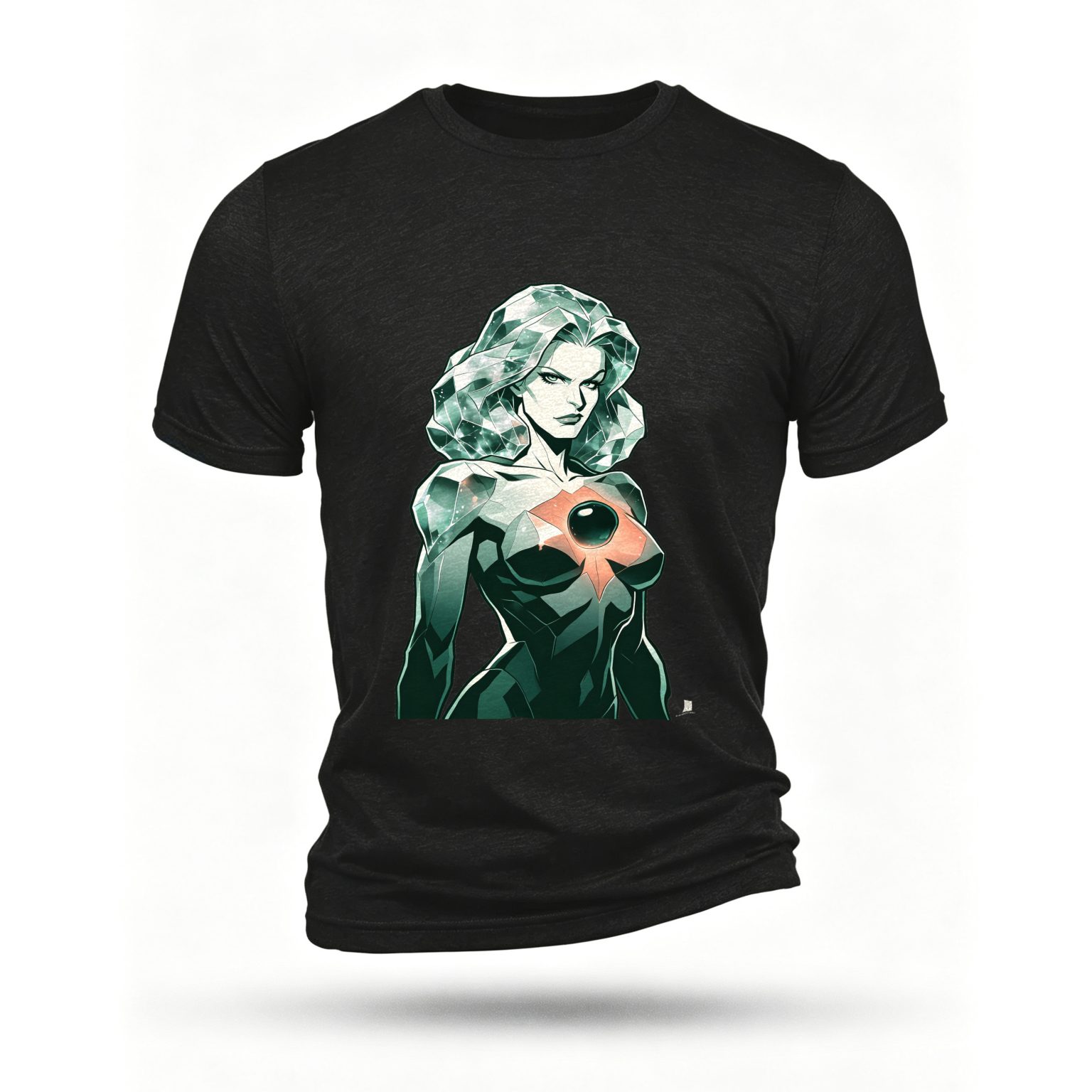 Black T-shirt, front print