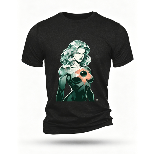 Black T-shirt, front print