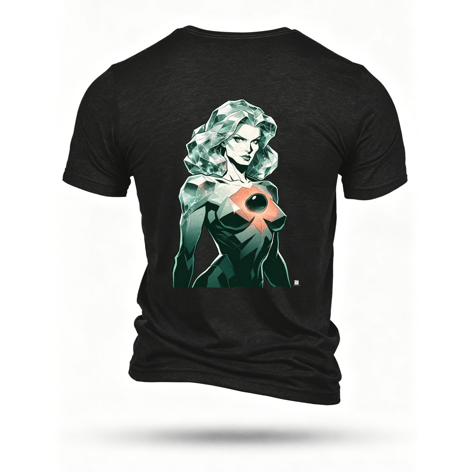 Black T-shirt, back print