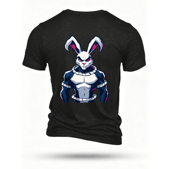 Black T-shirt, back print