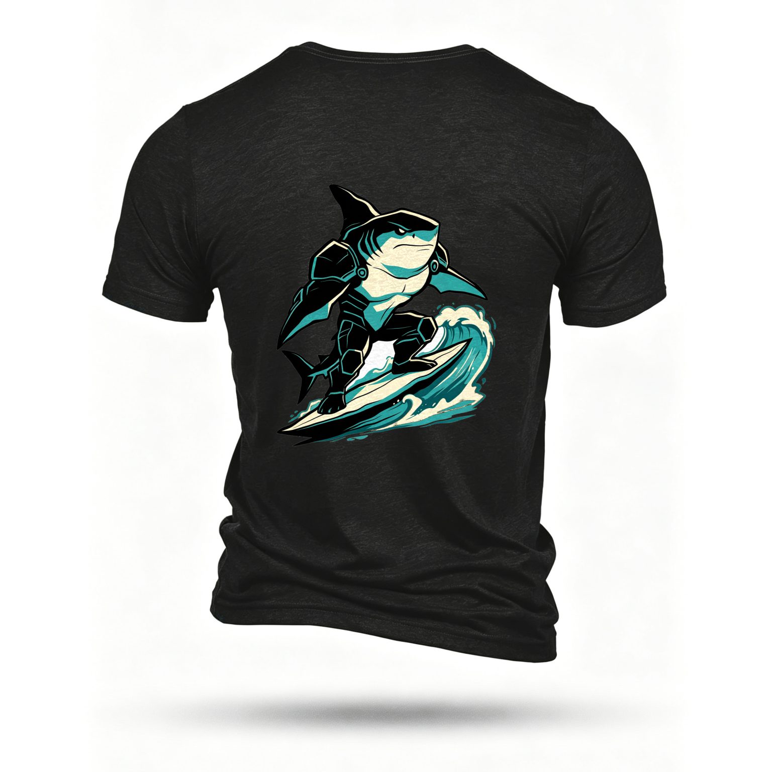 Black T-shirt, back print