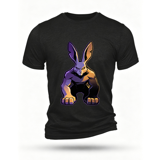 Black T-shirt, front print