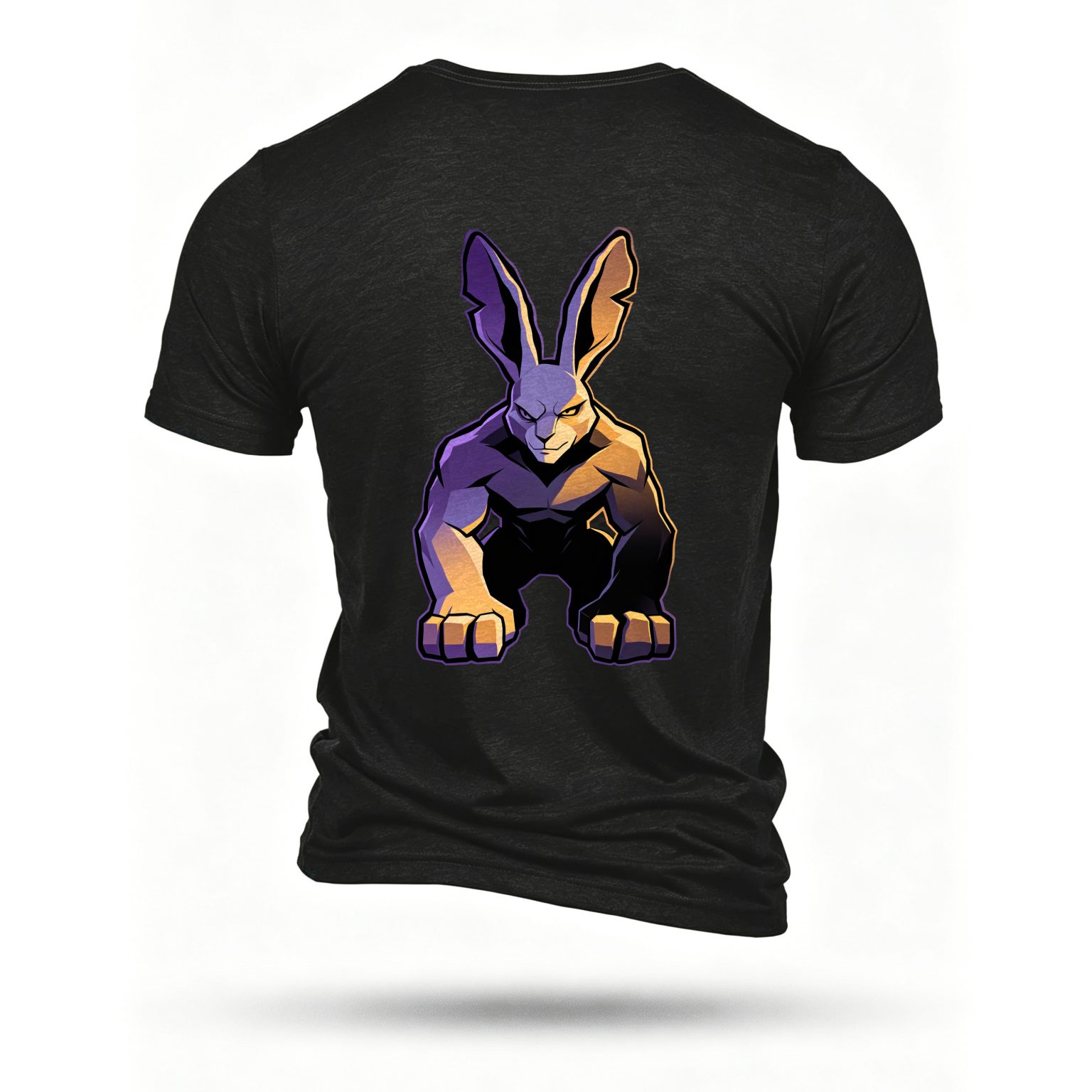 Black T-shirt, back print