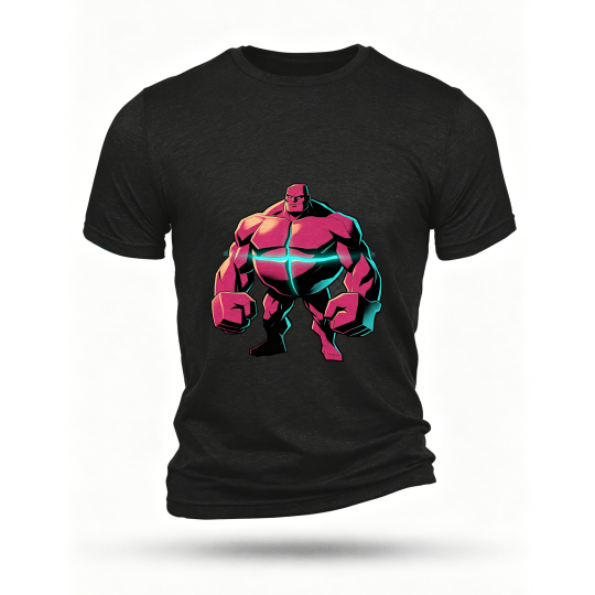 Black T-shirt, front print