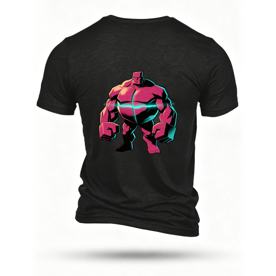 Black T-shirt, back print