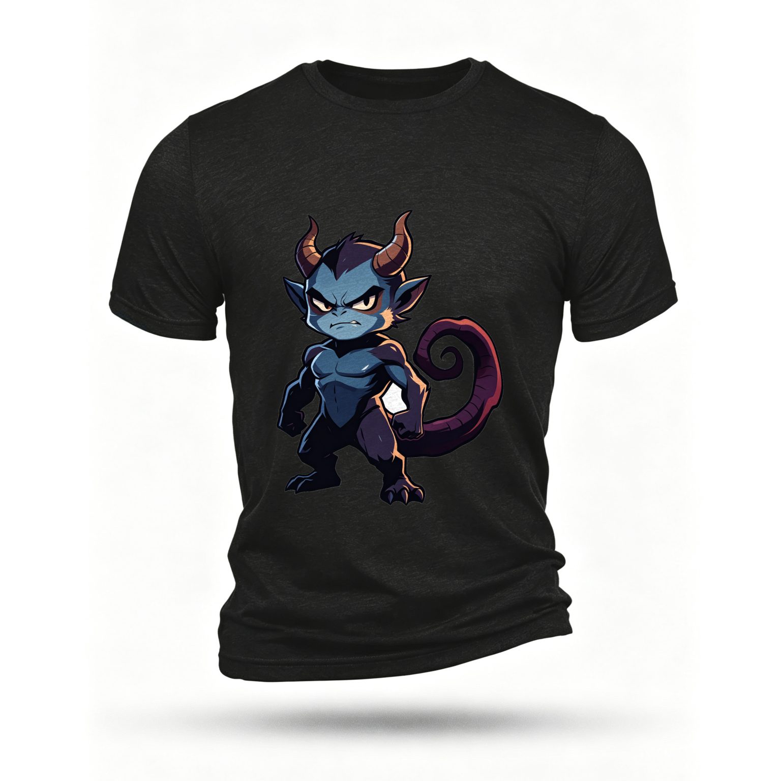 Black T-shirt, front print