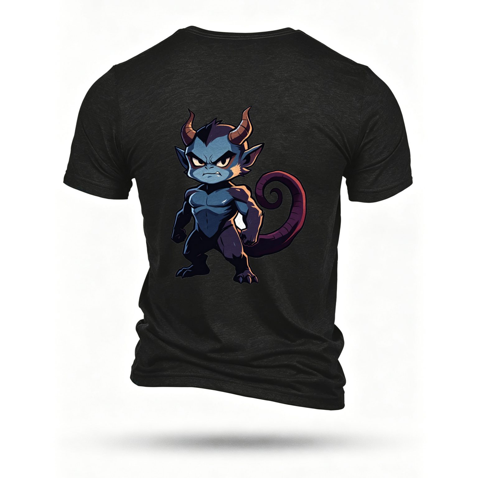 Black T-shirt, back print