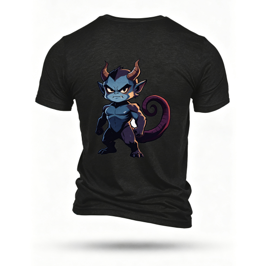 Black T-shirt, back print