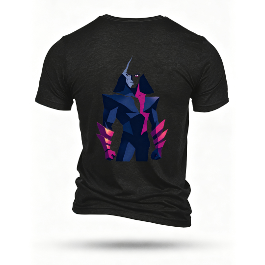 Black T-shirt, back print