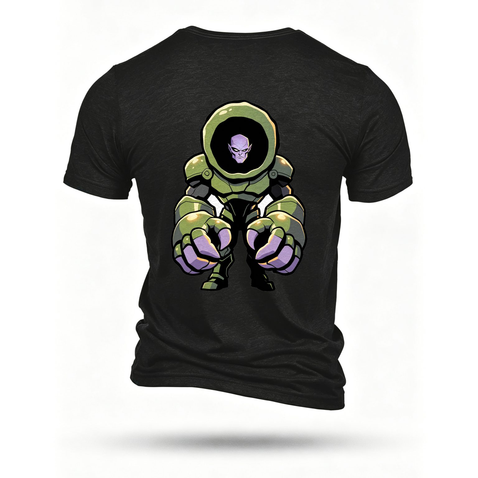 Black T-shirt, back print