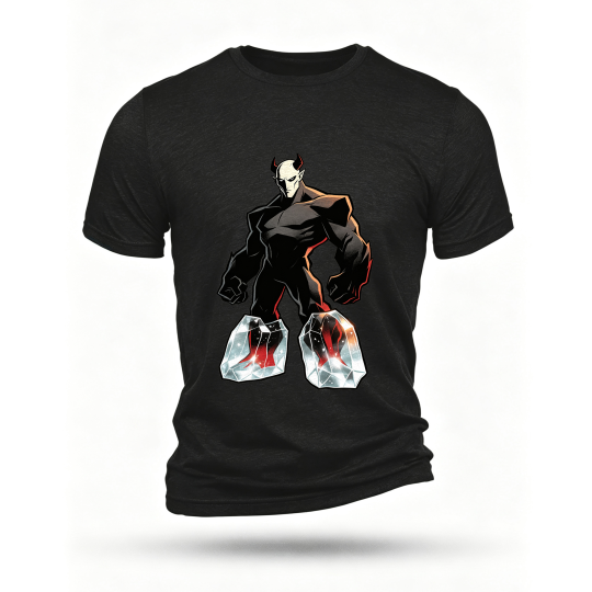 Black T-shirt, front print