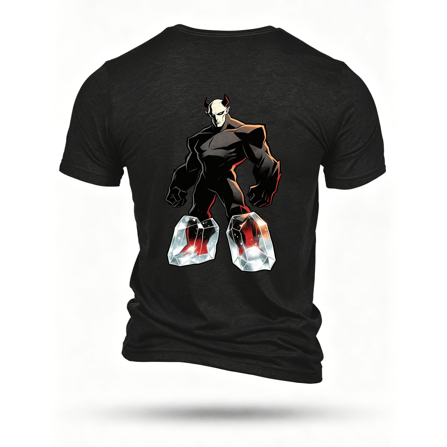 Black T-shirt, back print