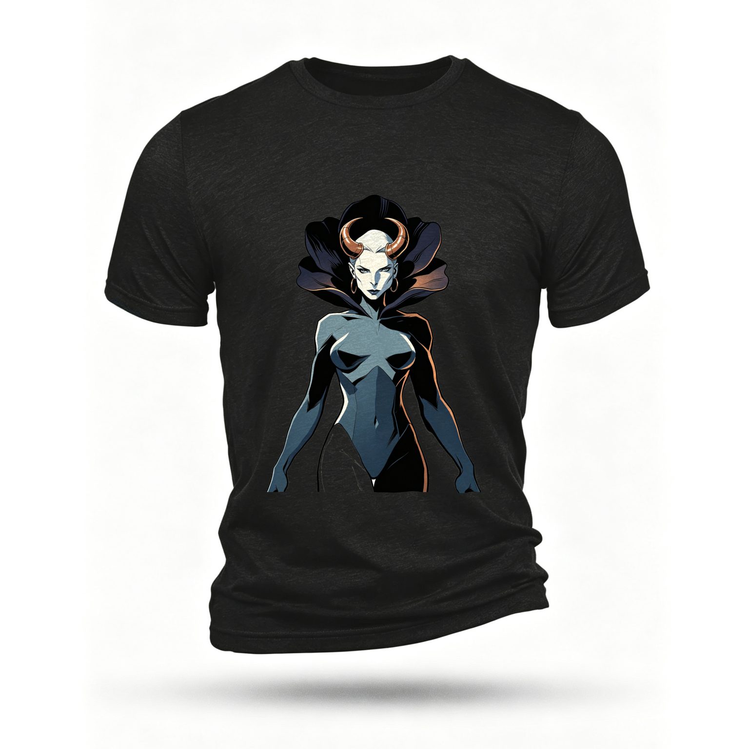 Black T-shirt, front print