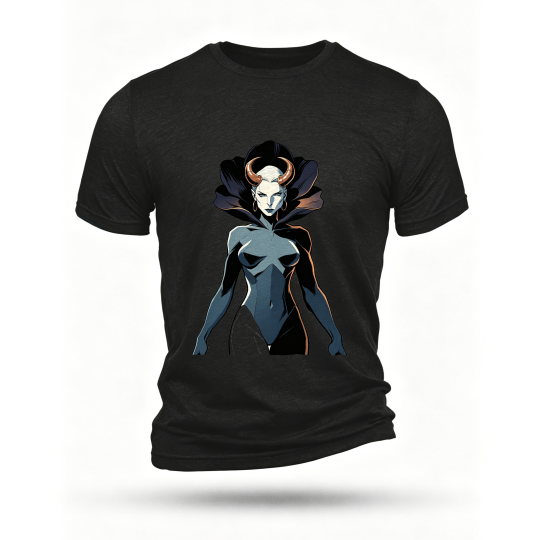 Black T-shirt, front print