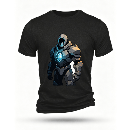 Black T-shirt, front print