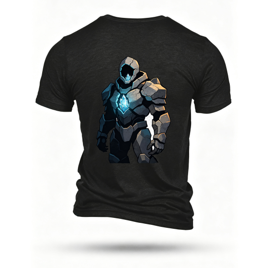 Black T-shirt, back print