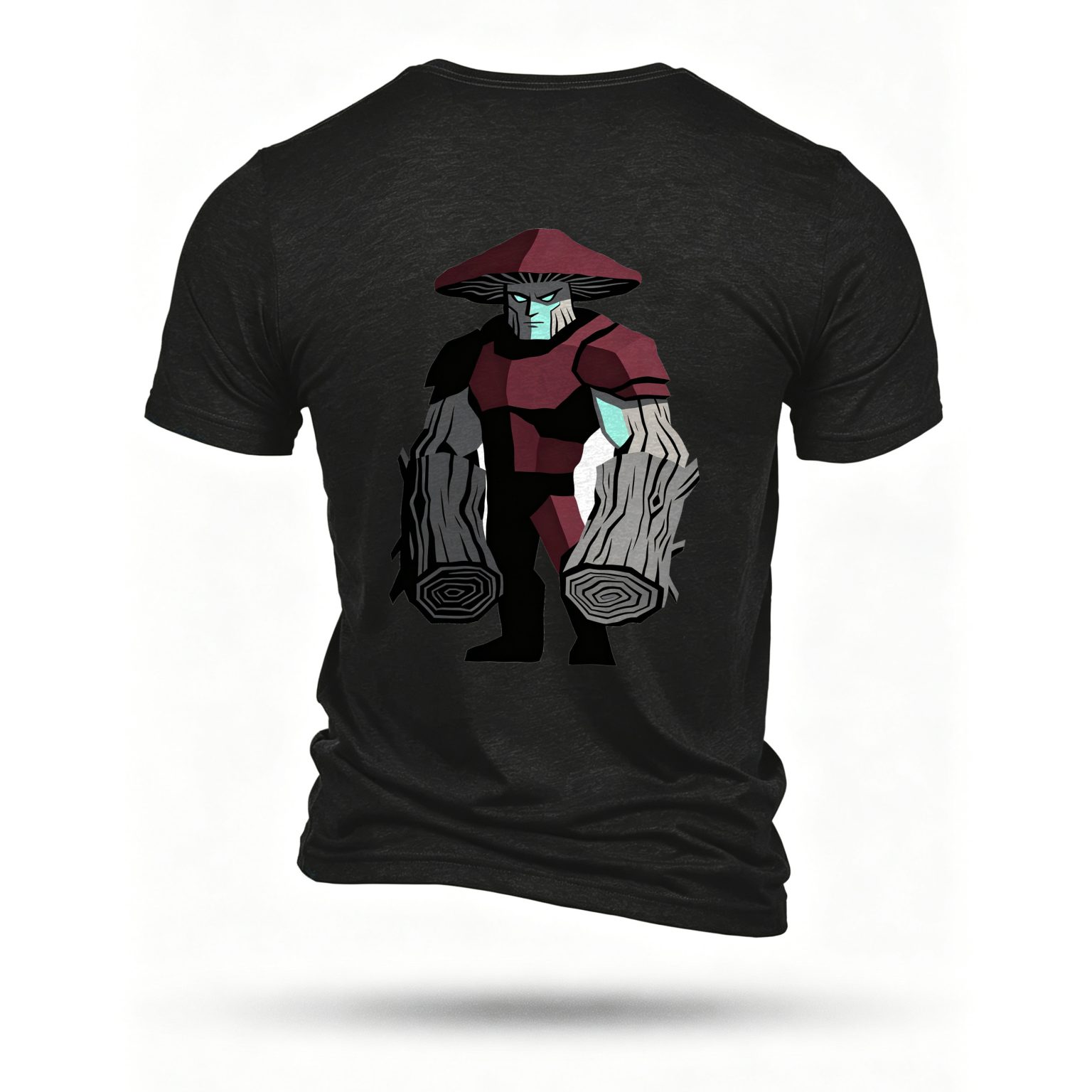 Black T-shirt, back print
