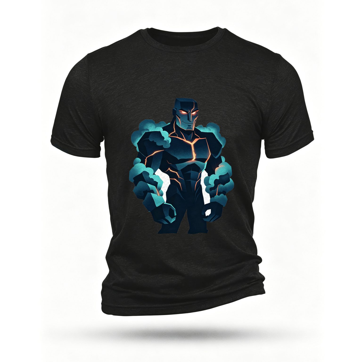 Black T-shirt, front print