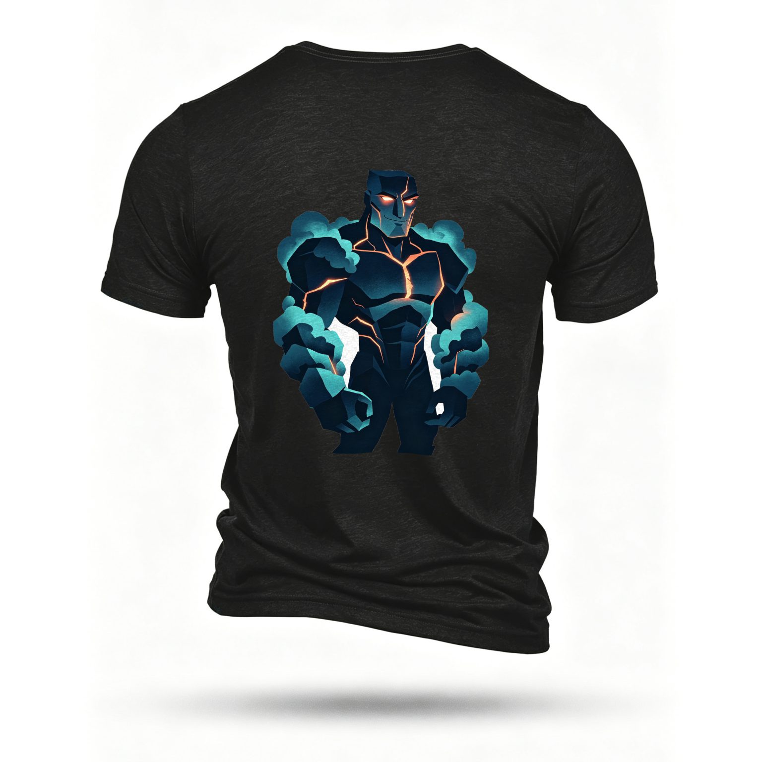 Black T-shirt, back print