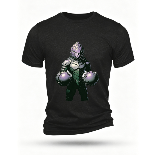Black T-shirt, front print