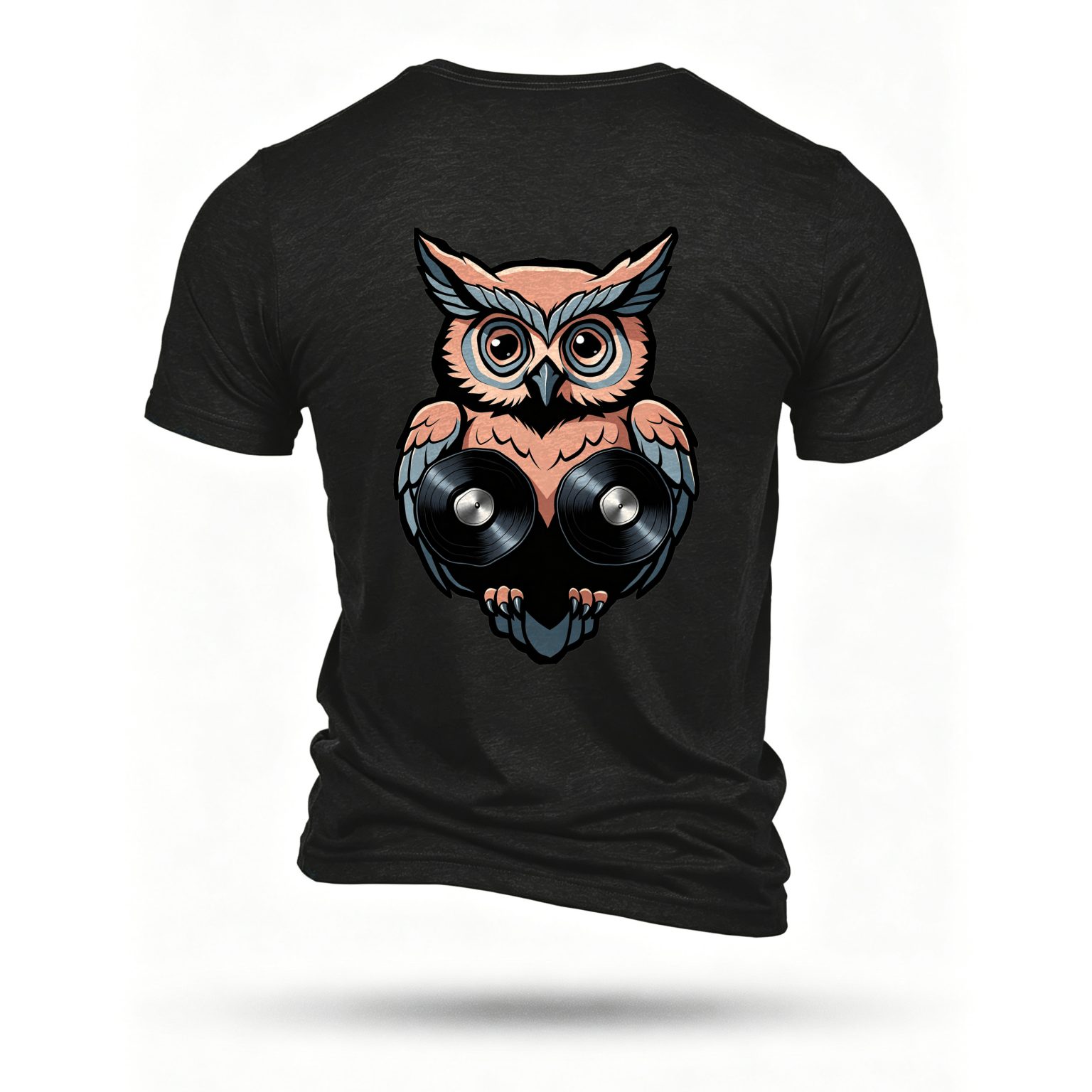Black T-shirt, back print