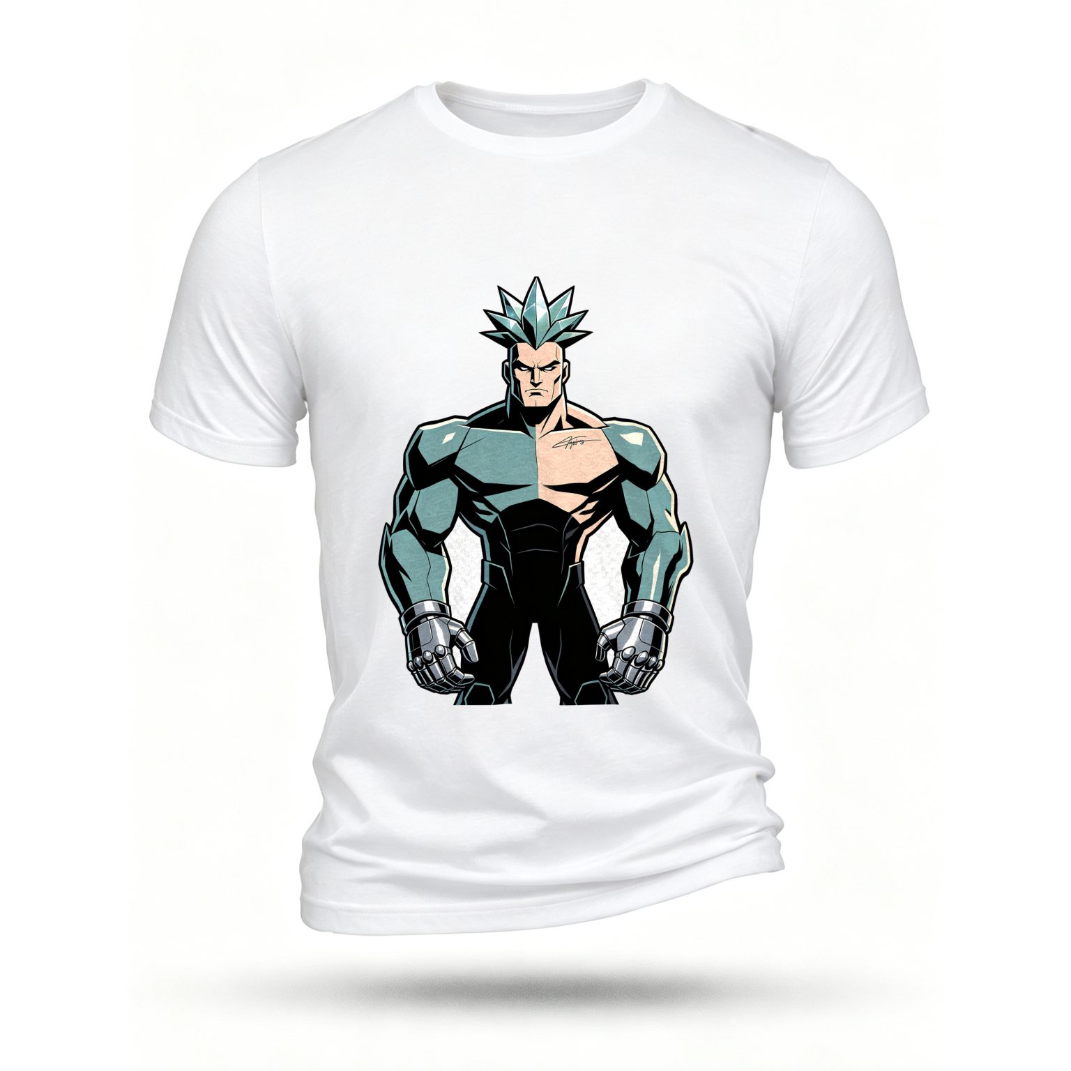 White T-shirt, front print