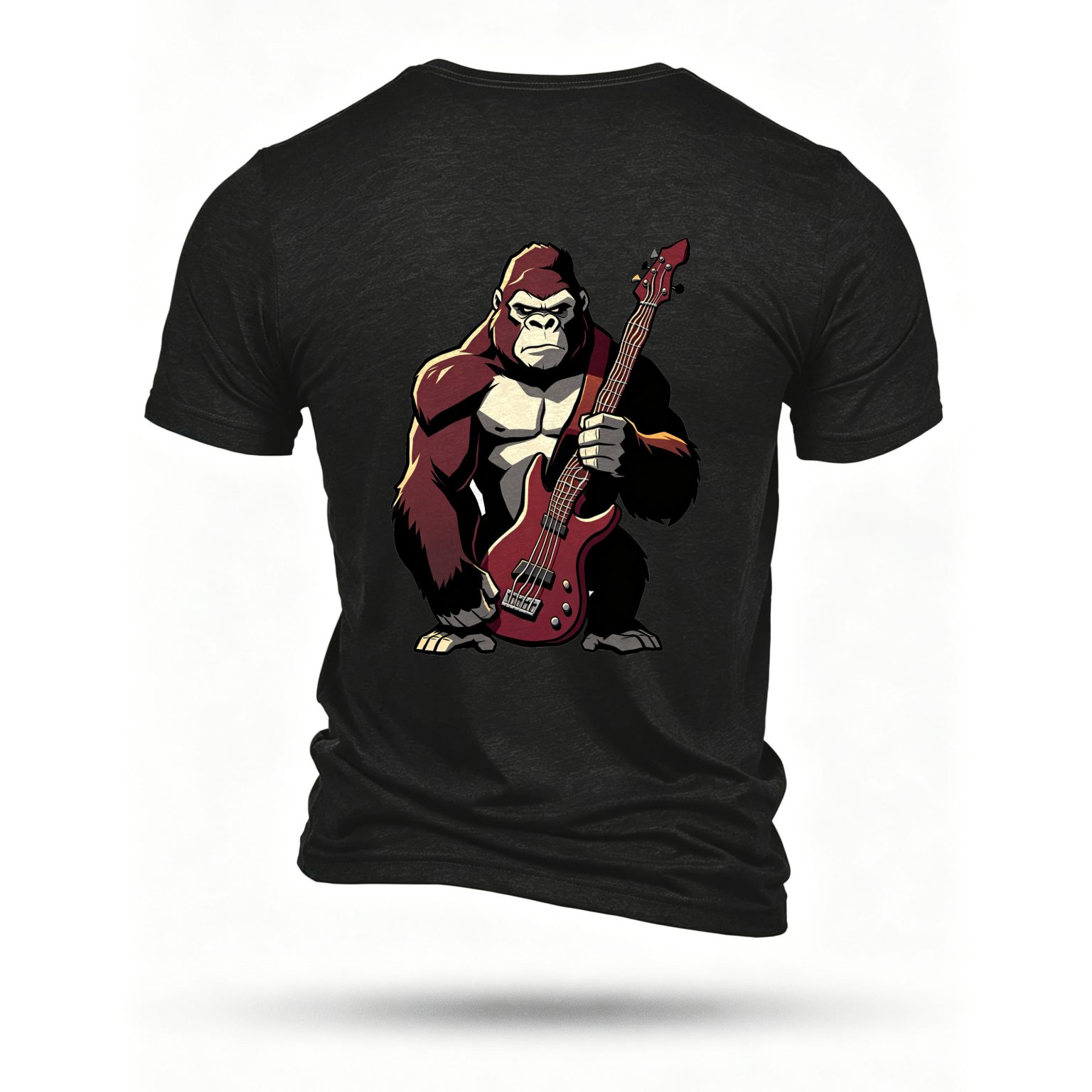 Black T-shirt, back print